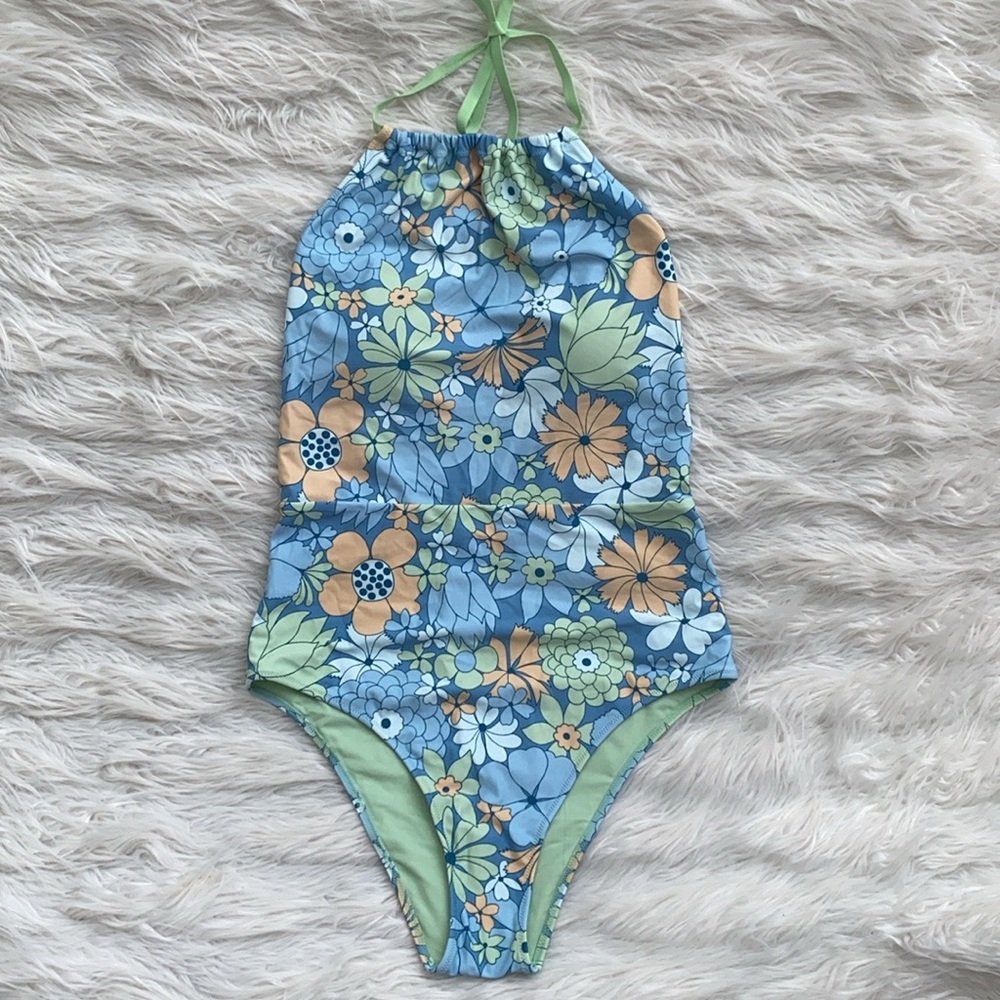 Aerie | NWOT Floral High Neck One Piece Swimsuit